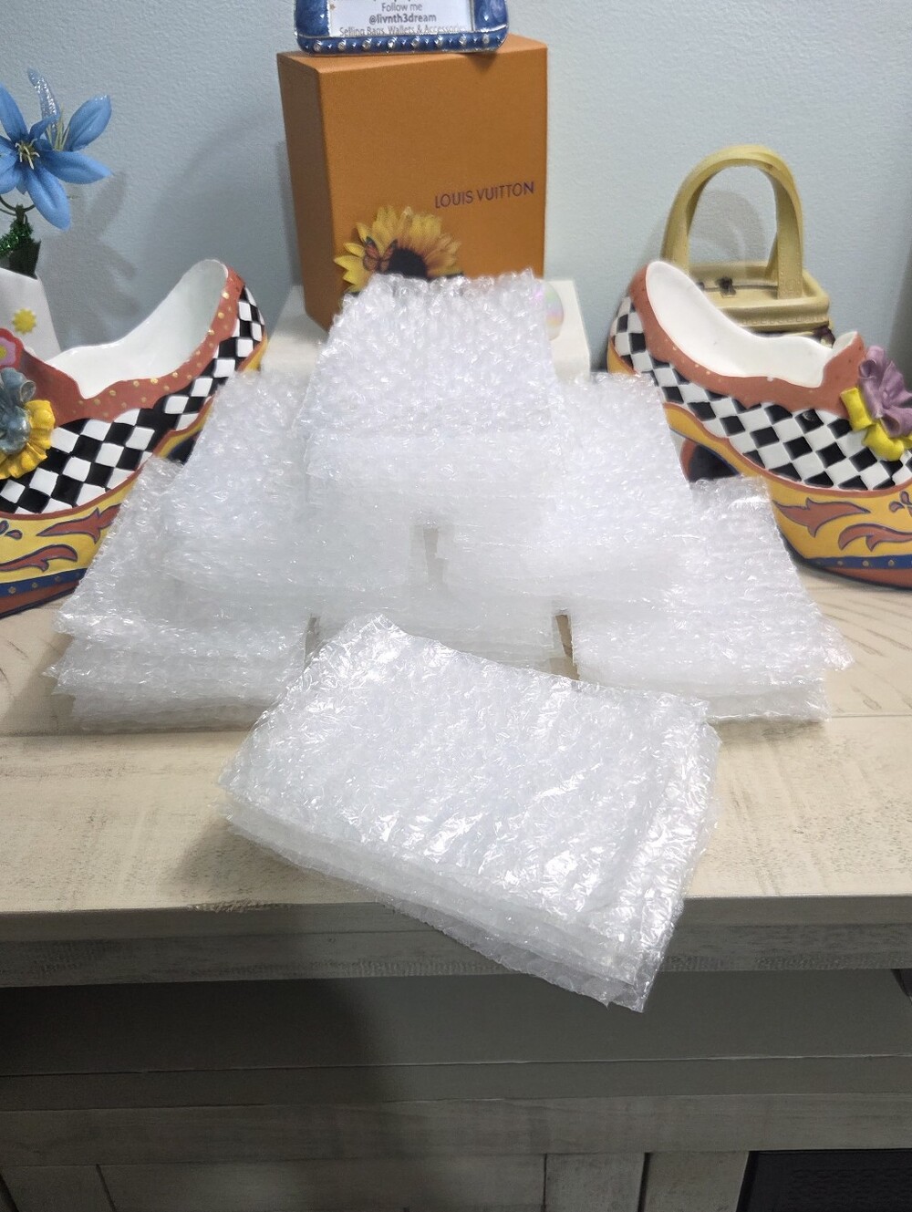 (BUY NOW)10 Pack Clear Bubble Wrap Pouches 4"x6" Cushioned Shipping Bags NEW